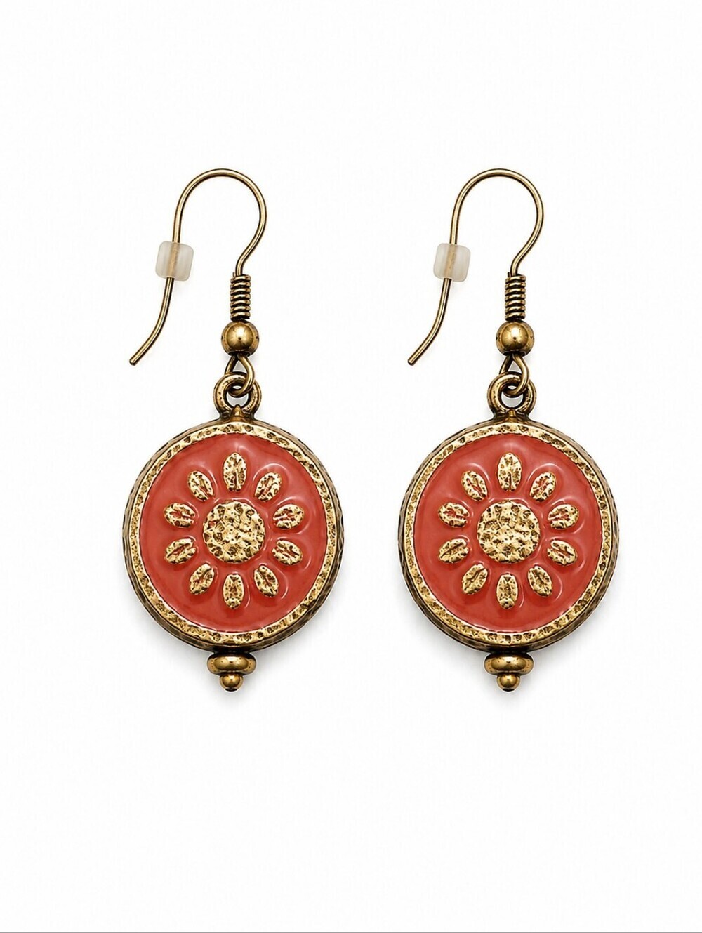 3/$30 VTG Metal Rustic Daisy Dangle Hook Earrings
